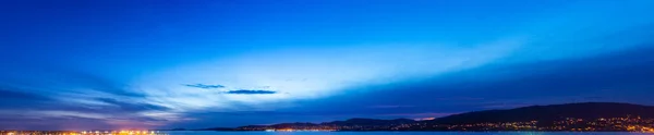 Панорамное Ночное Небо Облаками — стоковое фото