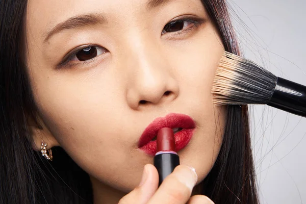 Woman asian make-up. close-up. Woman asian makeup