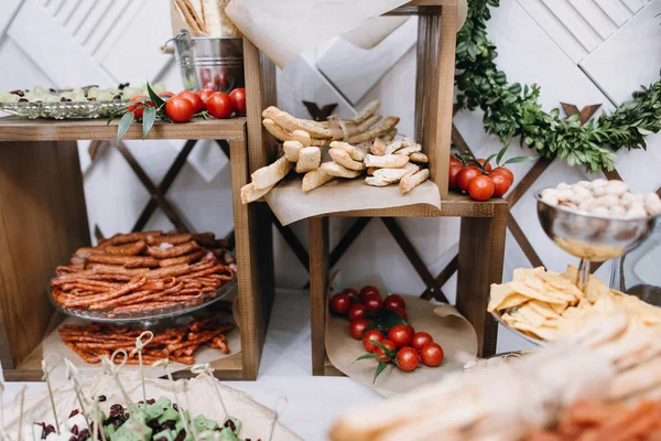 Spuntini di carne. Tabella BANQUET — Foto Stock