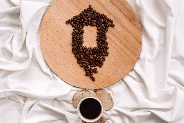 咖啡豆的手势 — 图库照片