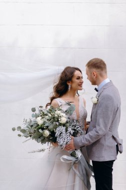 Çok güzel yeni evliler birlikte vaktinizi closeup