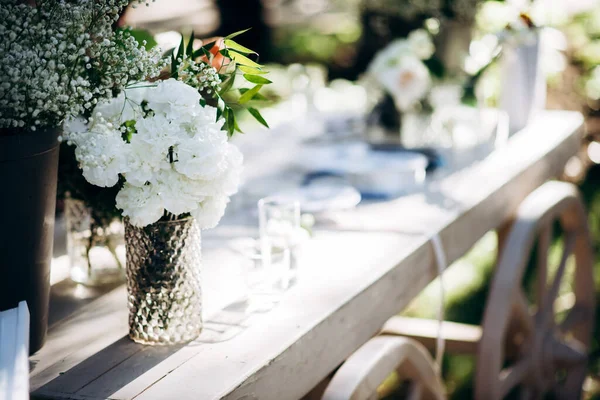 Bröllopsdekoration Blommor Och Beredning Blommor — Stockfoto