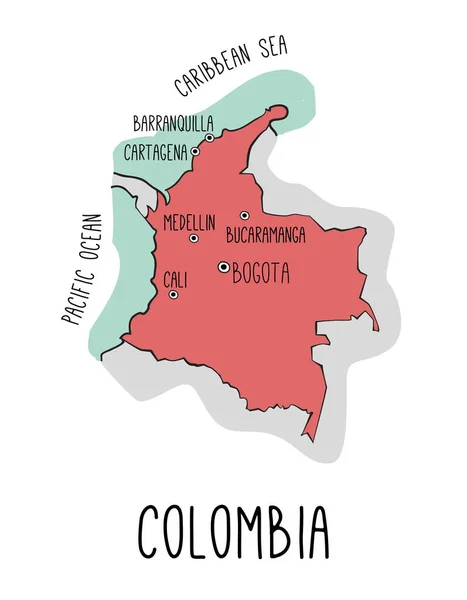 Vector map Cartagena Colombia