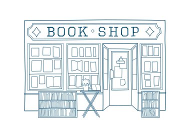 Kitap mağaza açık vektör Illustration