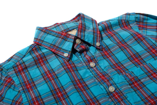 Röda och blå rutig skjorta — Stockfoto