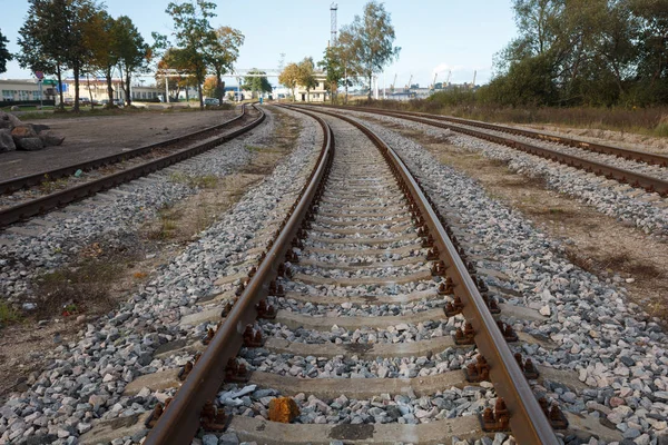 Multiple railroad tracks — Stock Photo, Image