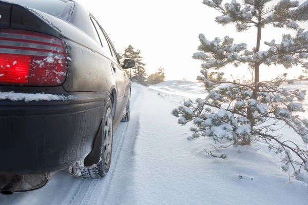 Autofahren im Winter — Stockfoto