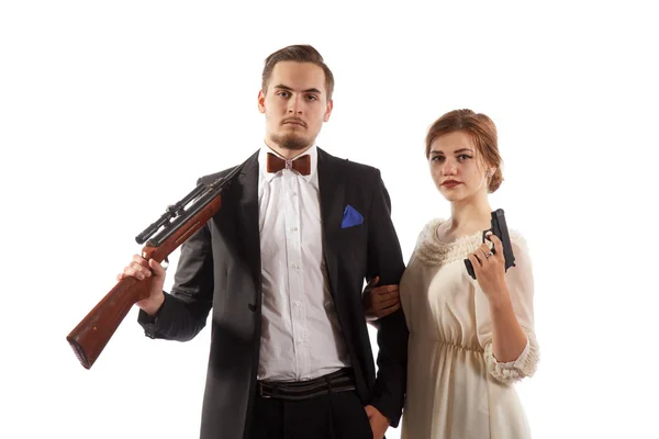 Um casal armado — Fotografia de Stock