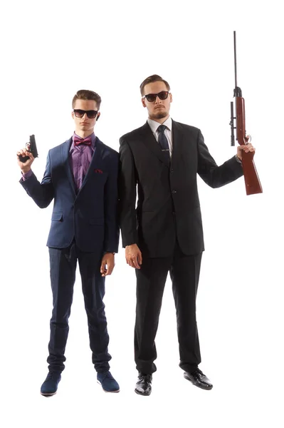 Fancy gun men — Stock Photo, Image