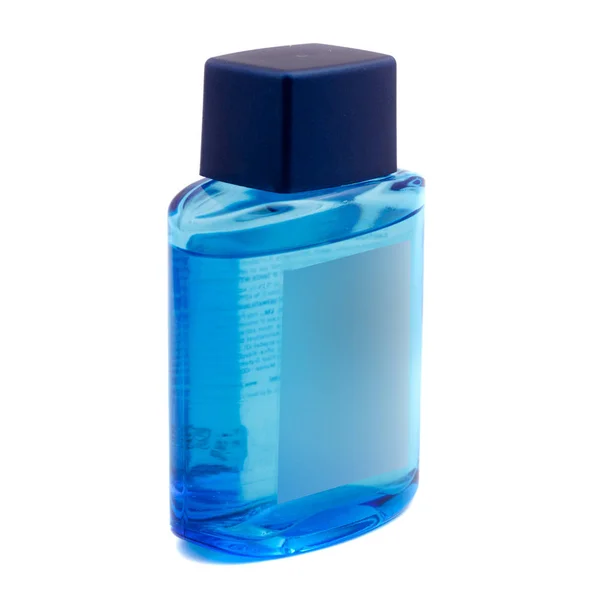 Frasco azul com líquido — Fotografia de Stock