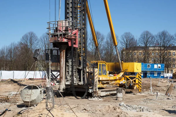 Máquina de perforación de pila — Foto de Stock