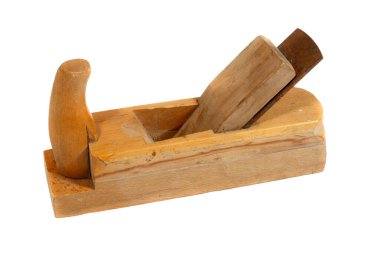 Beyaz zemin üzerinde ahşap planör.