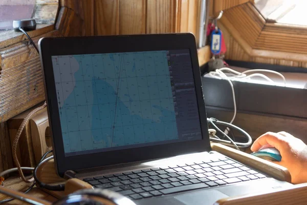 Navigation computer display — 스톡 사진