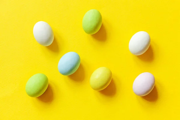 Feliz Concepto Pascua Preparación Para Las Vacaciones Huevos Chocolate Dulces — Foto de Stock