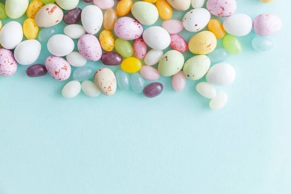 Happy Easter Concept Preparation Holiday Easter Candy Chocolate Eggs Jellybean — Stock Photo, Image