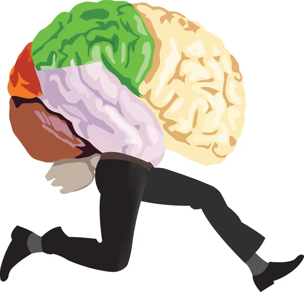 Cerveau avec jambes — Image vectorielle