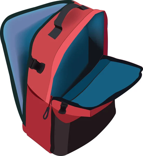 Rucksack mit mehreren Taschen — Stockvektor