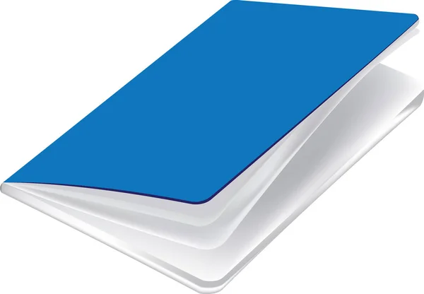 蓝色的笔记本与白皮书供学校使用 — 图库矢量图片