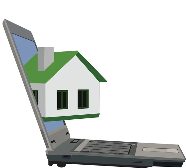 Коммуникационные технологии купить дом продажи — стоковый вектор