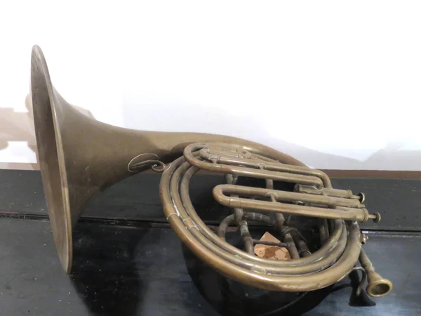 Trombone Ottone Uso Musicale Rame Antico — Foto Stock