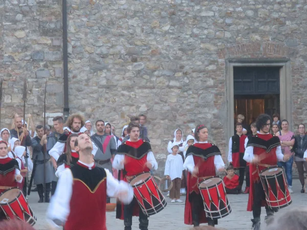 Arqu Petrarca Padova Italien Parade Mittelalterliche Kostüme Party Wiederkehr Merkmal — Stockfoto