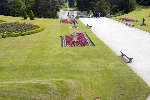 Residenza Powerscourt Irlanda Con Suoi Giardini Natura — Foto Stock