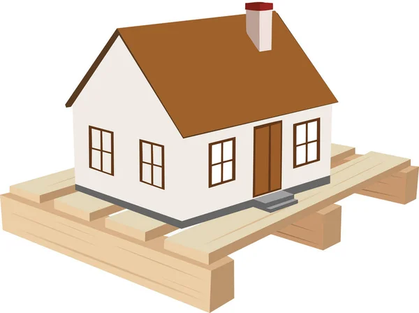 Träpall för transport och hemmabyggnad — Stock vektor