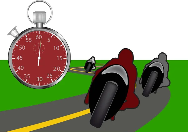 Vélos de rue en pli et chronomètre — Image vectorielle