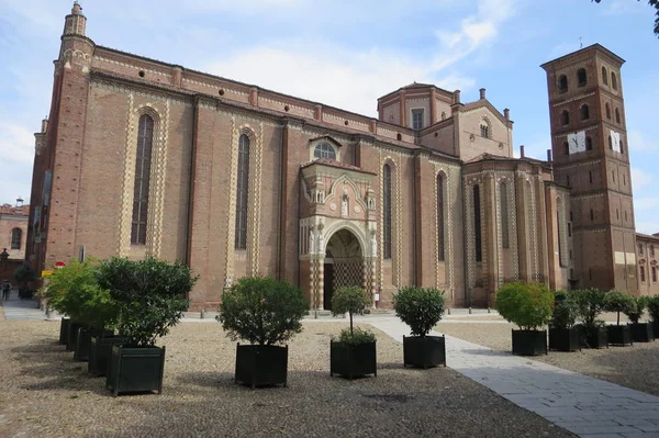 Piemonte Italia Cattedrale Asti Nel Centro Storico — Foto Stock