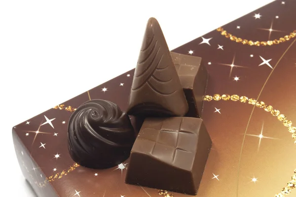Surtido Chocolates Varios Sabores Formas — Foto de Stock