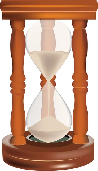 Alte Uhr der vergangenen Sanduhr — Stockvektor