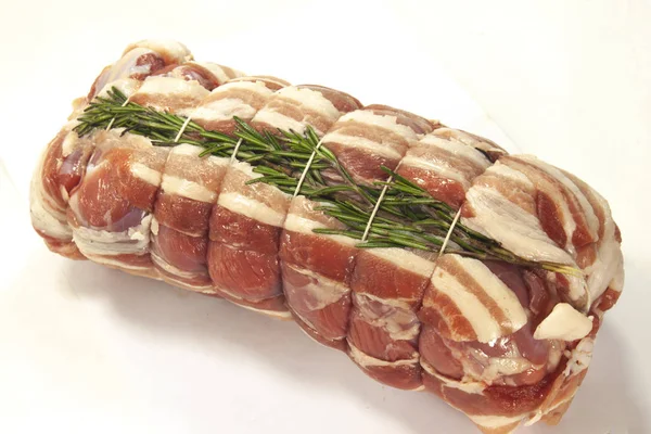 Rollo Ternera Relleno Para Navidad Asado — Foto de Stock