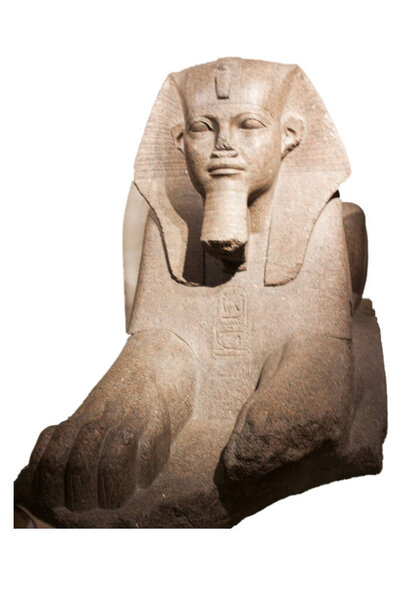 Egyptian statue the sphinx of Louvre Paris