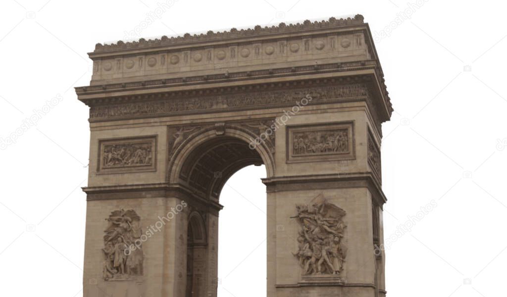 Triumphal arch in Paris France monument