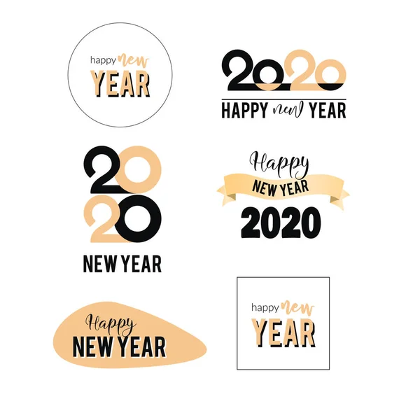 2020 new year lettering — Stock Vector