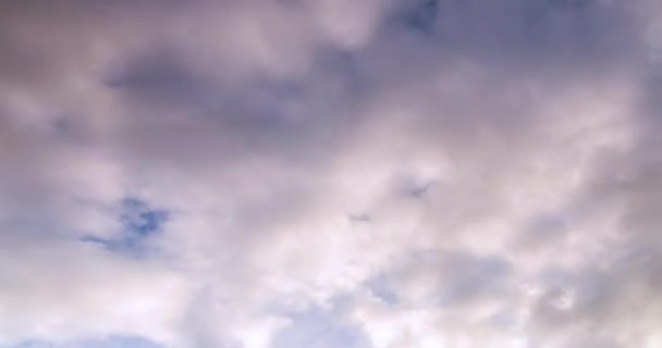 Движение Облаков Ясное Небо — стоковое видео