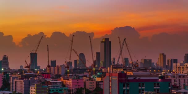 Projet Résidentiel Construction Dans Ville Coucher Soleil — Video