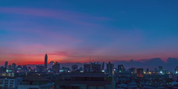 Вид Город Красивой Светлой Атмосфере — стоковое видео