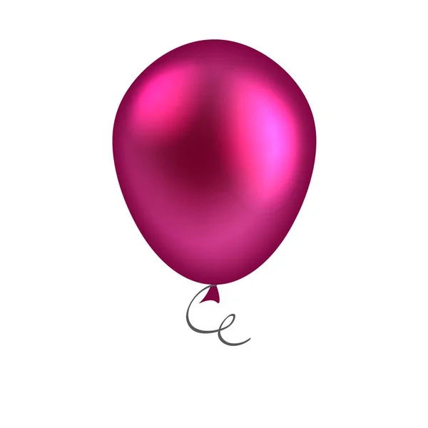 Purple balloon isolated on white background — Stock Vector