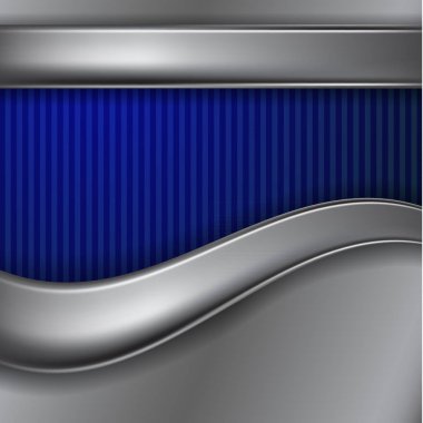 Metin için yer ile metal mavi arka plan