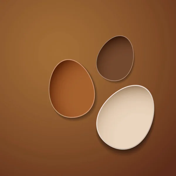 Fondo de huevos de Pascua de chocolate abstracto — Vector de stock