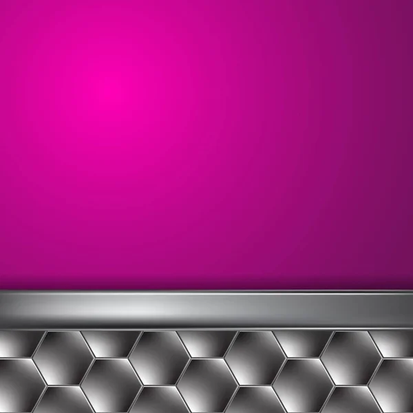 Metal pink background with place for text — Stock Vector