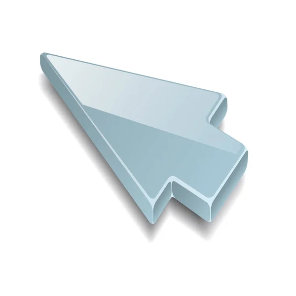 Cursor de flecha sobre fondo gris — Vector de stock