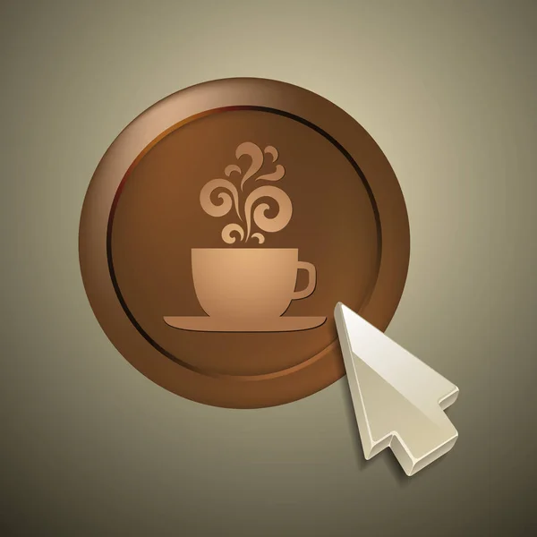 Una taza de café. Icono para aplicación o diseño web — Vector de stock