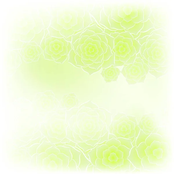 Hermosa rosa verde flor fondo — Vector de stock