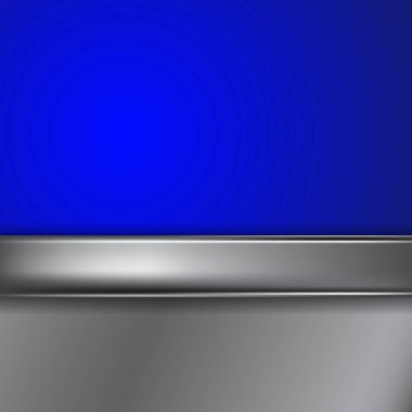 Metin için yer ile metal mavi arka plan