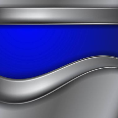 Metin için yer ile metal mavi arka plan