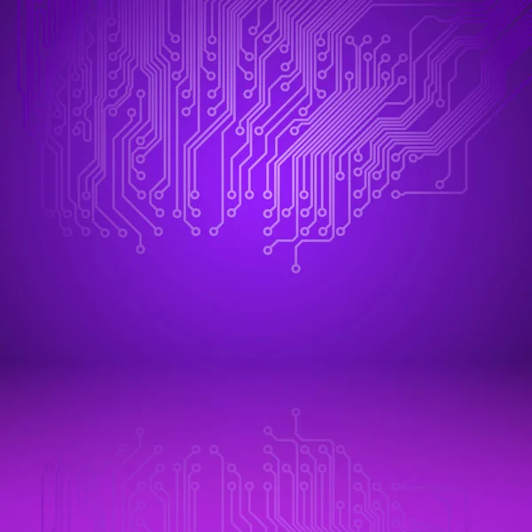 Abstract electronics purple background with circuit board textur — Stock Vector