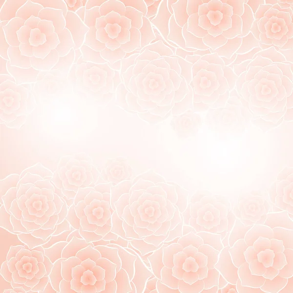 Beautiful orange rose flower background — Stock Vector