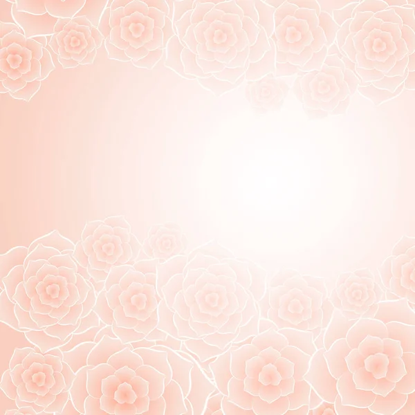 美しいオレンジ色のバラの花背景 — ストックベクタ